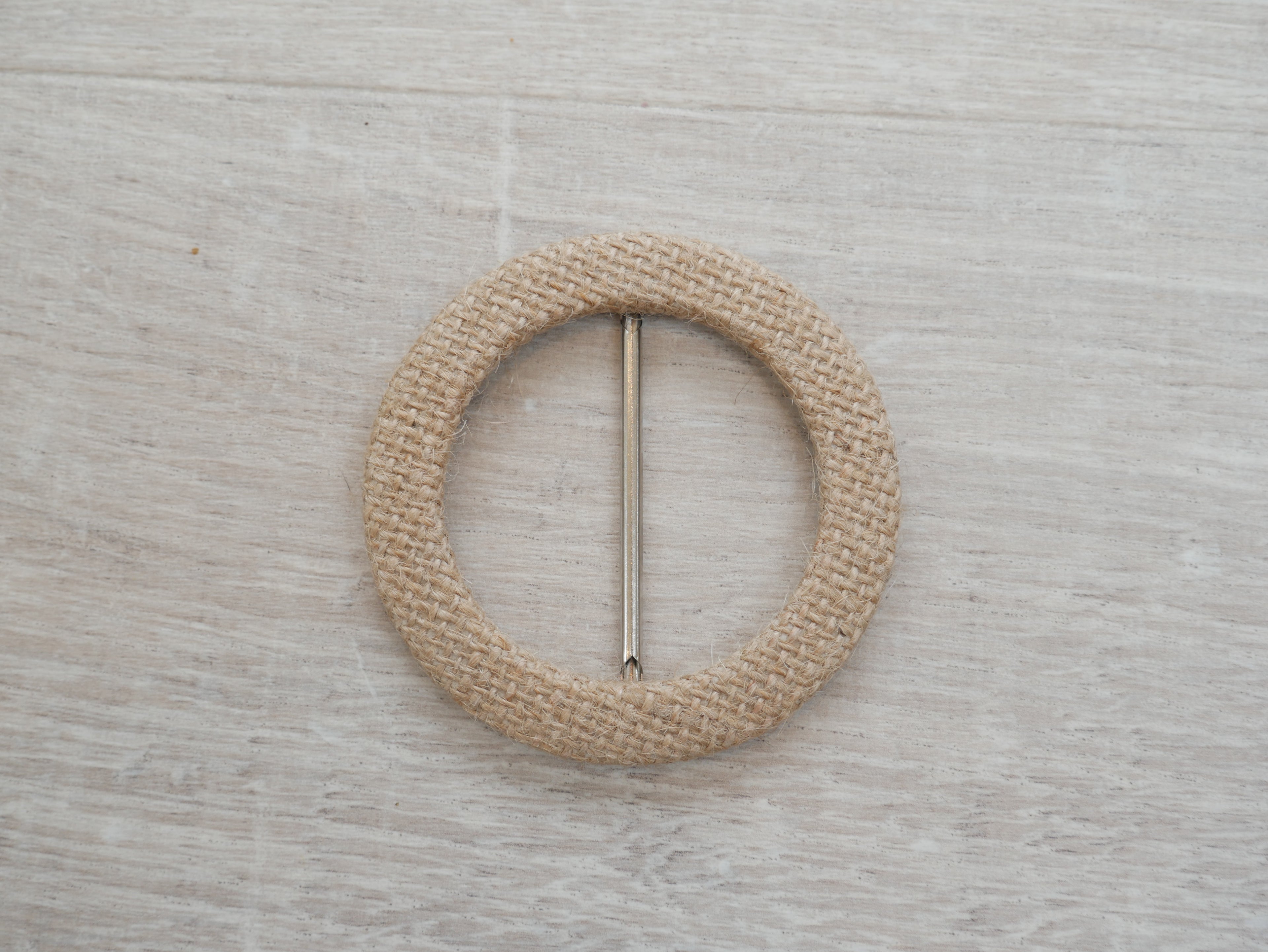 Fashion Buckle in Hessian-Trim-Flying Bobbins Haberdashery