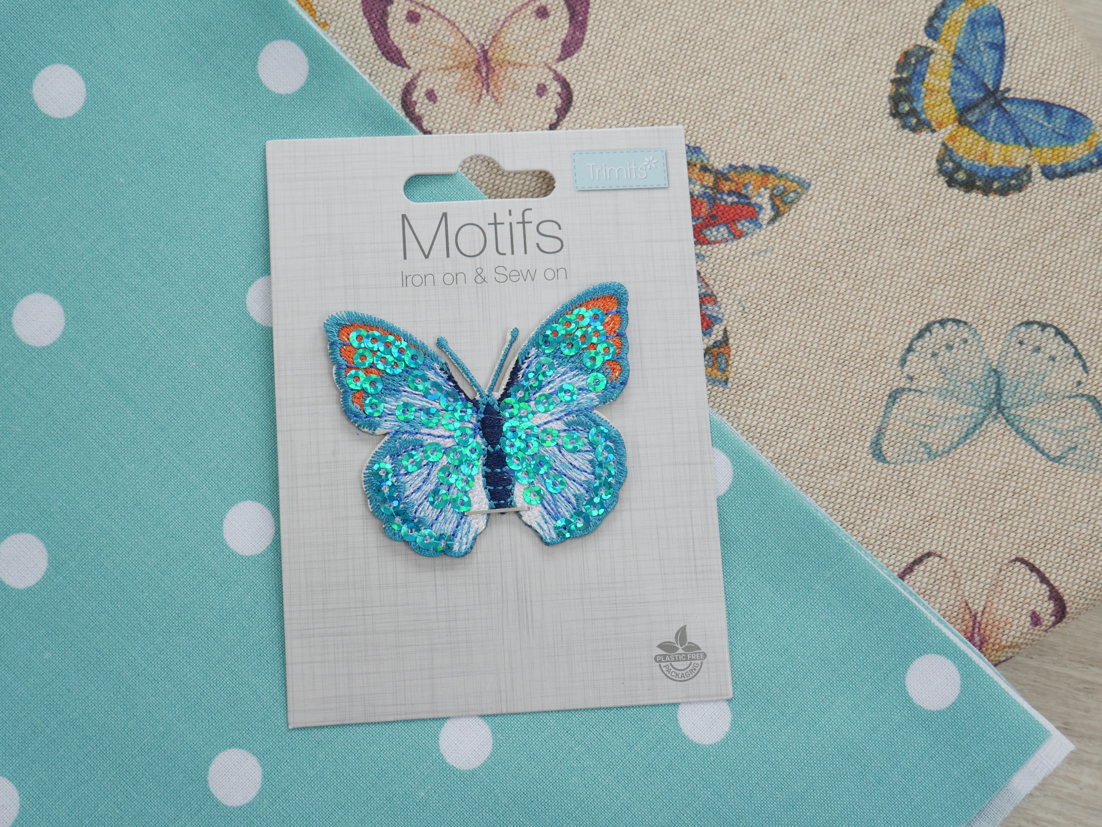 Iron on Motif - Butterfly-Iron On Motif-Flying Bobbins Haberdashery