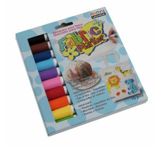 Marvy Fabric Markers, 10 Colours-Tools-Flying Bobbins Haberdashery