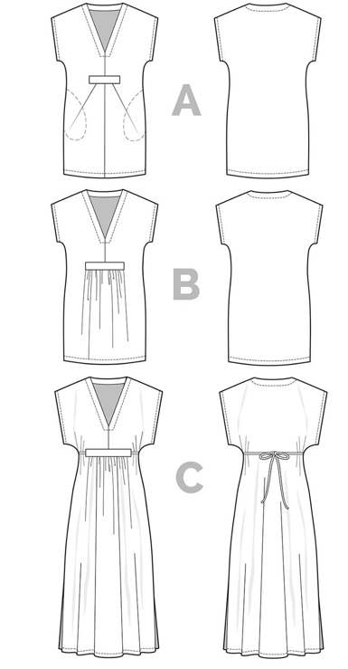 Closet Core Patterns, Charlie Caftan-Pattern-Flying Bobbins Haberdashery