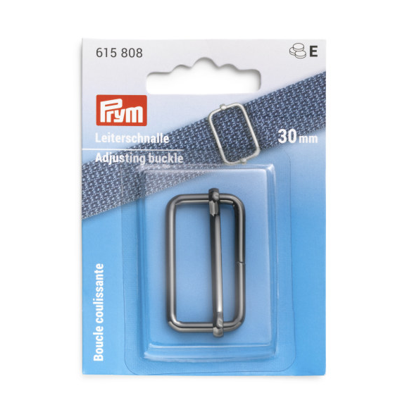 Prym Adjusting Buckle 30mm, Gunmetal-Trim-Flying Bobbins Haberdashery