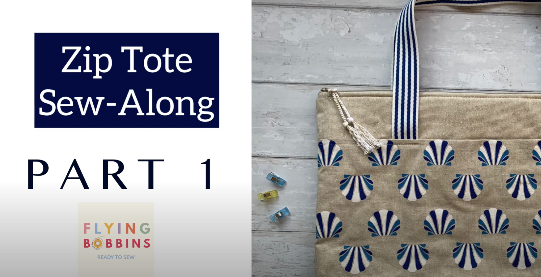 Flying Bobbins Zip Tote Bag Pattern & Tutorial-Sewing Pattern-Flying Bobbins Haberdashery