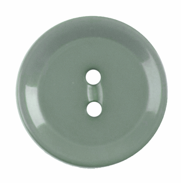 2-Hole 15mm Shine Button in Eucalyptus-Button-Flying Bobbins Haberdashery