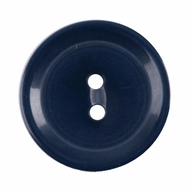 2-Hole 15mm Shine Button in Indigo-Button-Flying Bobbins Haberdashery