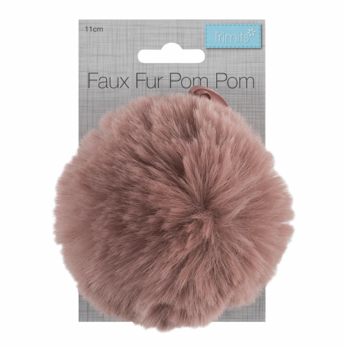 Fur Pom Pom, Blush-Flying Bobbins Haberdashery