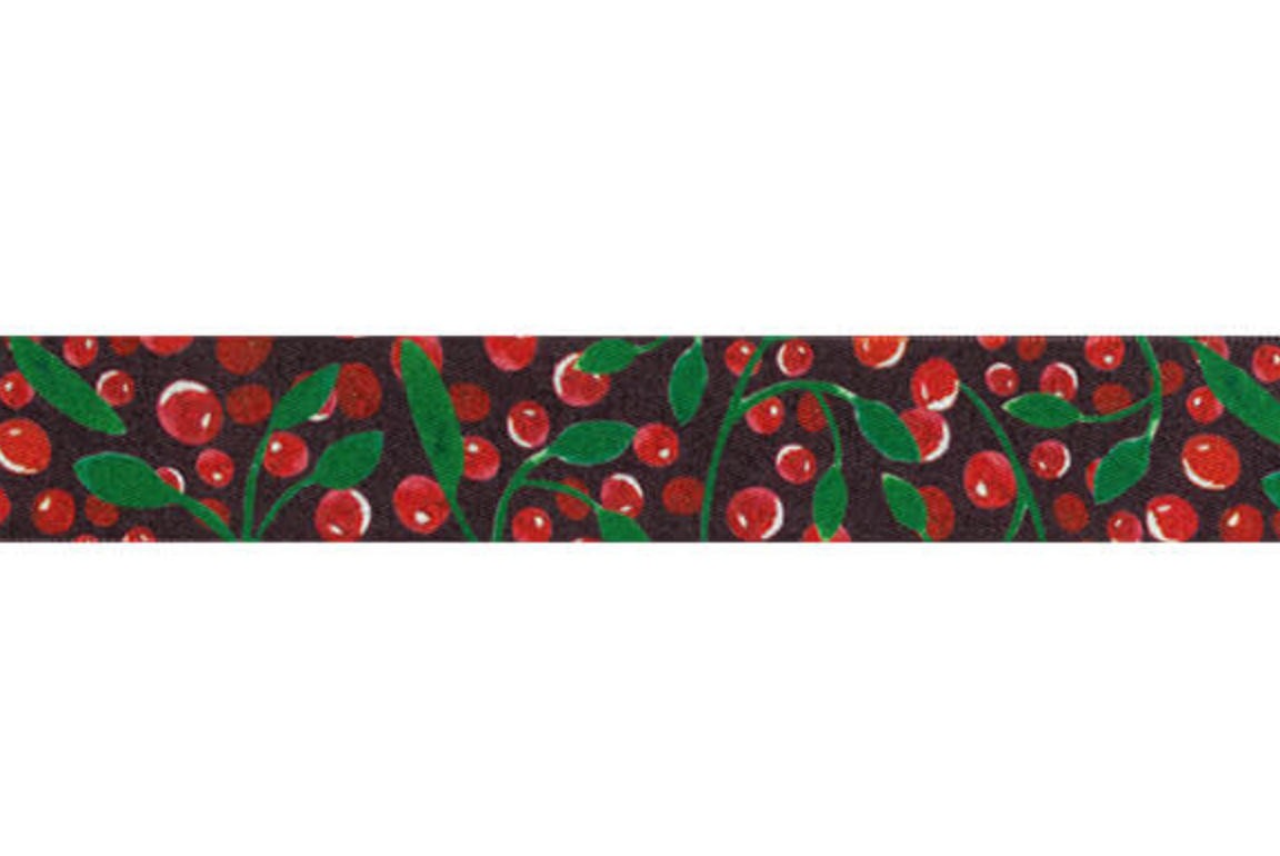 Winter Berry Ribbon-Ribbon-Flying Bobbins Haberdashery