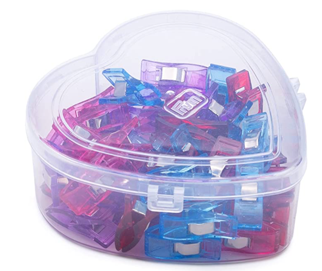 Prym Love Fabric Clips in Heart Caddy-Tools-Flying Bobbins Haberdashery