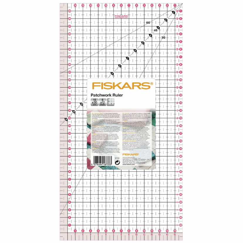 Fiskars Quilters Ruler - 15cm x 30cm-Quilting Ruler-Flying Bobbins Haberdashery