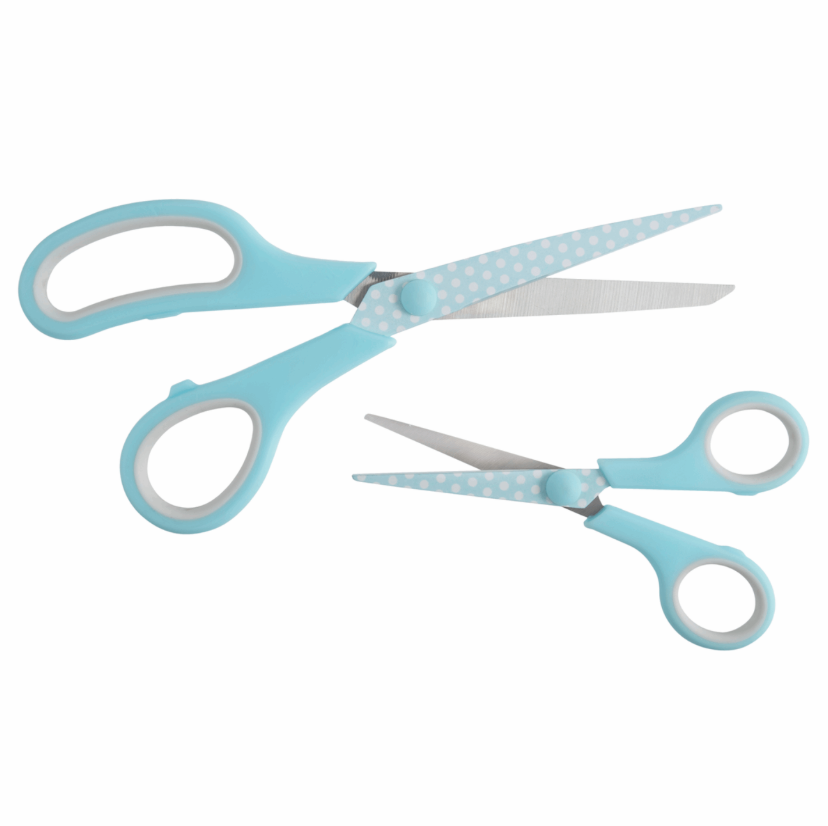 Hemline 2 Piece Scissors Set - Blue-Scissors-Flying Bobbins Haberdashery