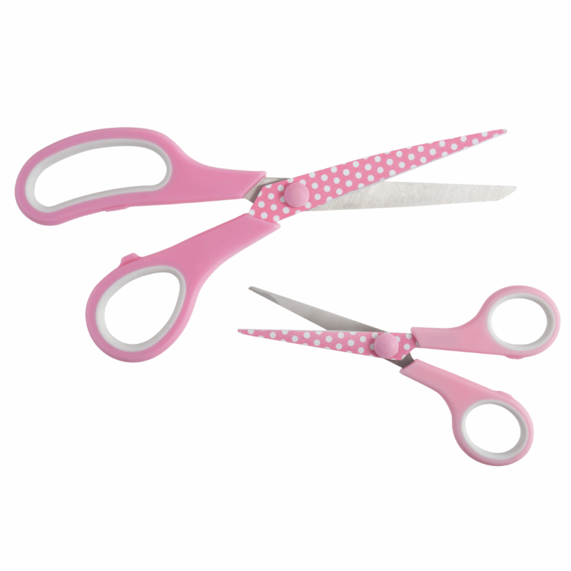 Hemline 2 Piece Scissors Set - Pink-Scissors-Flying Bobbins Haberdashery