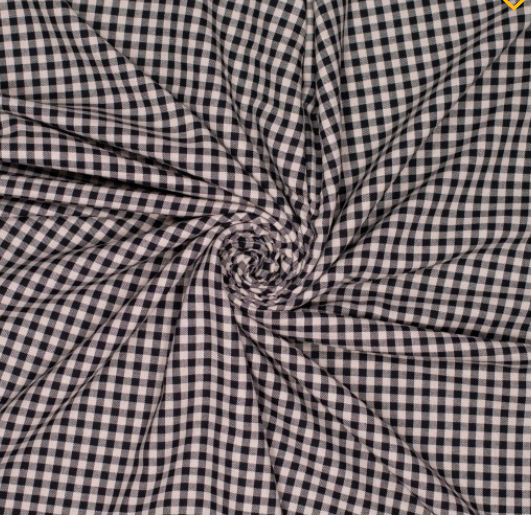 Woven Check in Black & Pink, £12.50 p/m-Fabric-Flying Bobbins Haberdashery