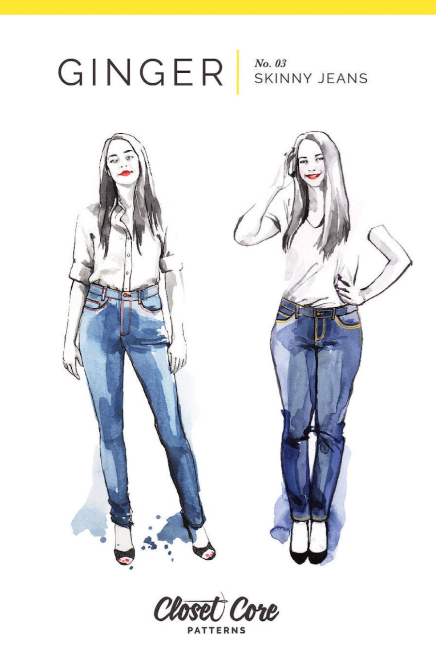 Ginger Jeans Kit - Black Stretch Denim-Flying Bobbins Haberdashery