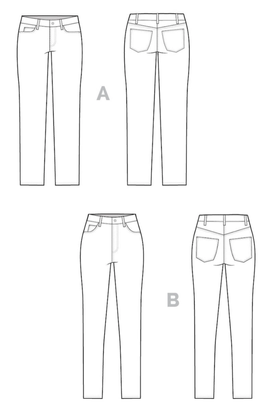Closet Core Patterns, The Ginger Skinny Jeans-Pattern-Flying Bobbins Haberdashery