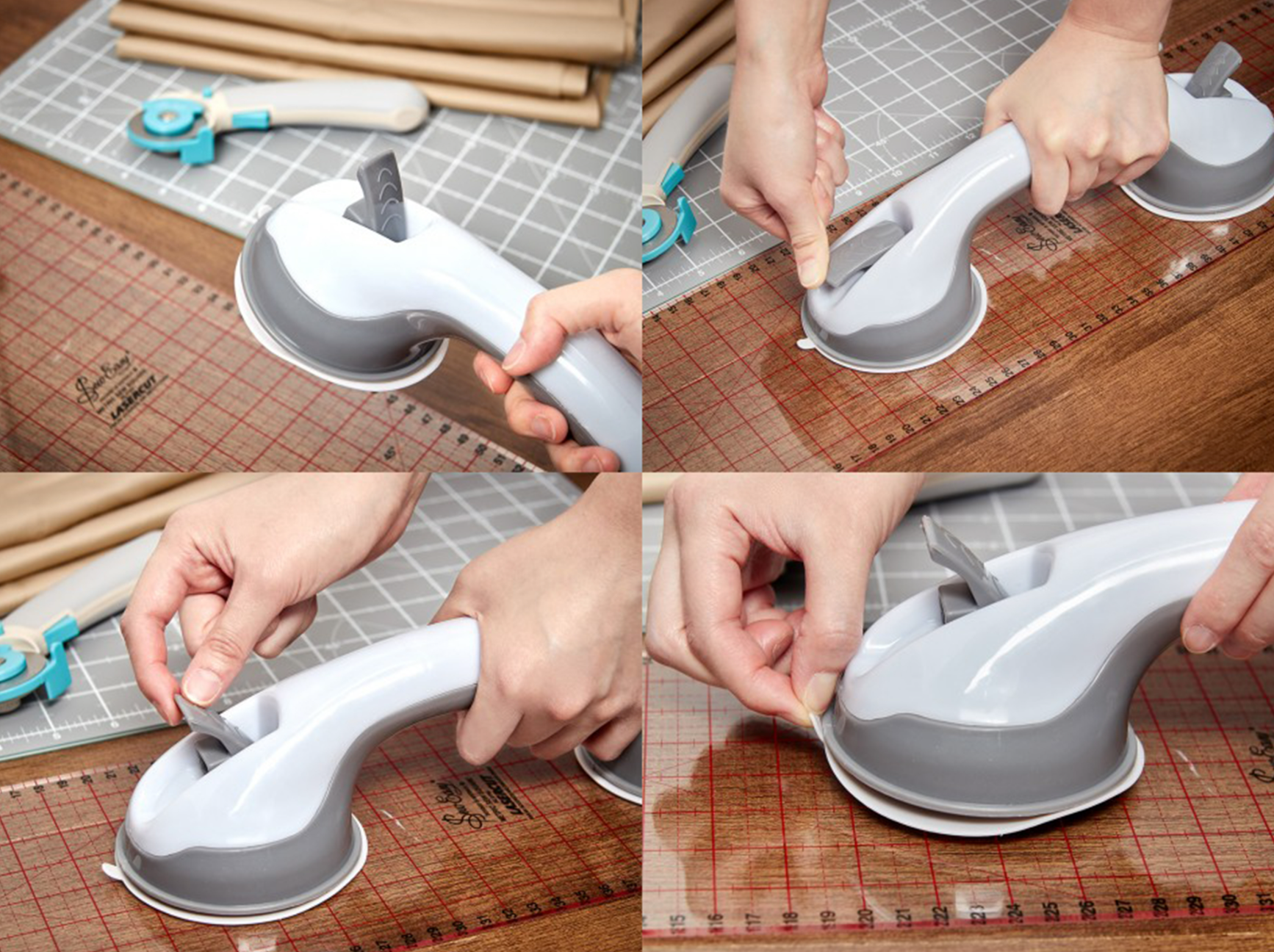 Suction Grip Ruler Handle-Tools-Flying Bobbins Haberdashery