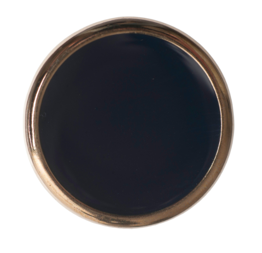 Hemline, Pack of 4 x 15mm, Enamel Buttons - Black-Button-Flying Bobbins Haberdashery