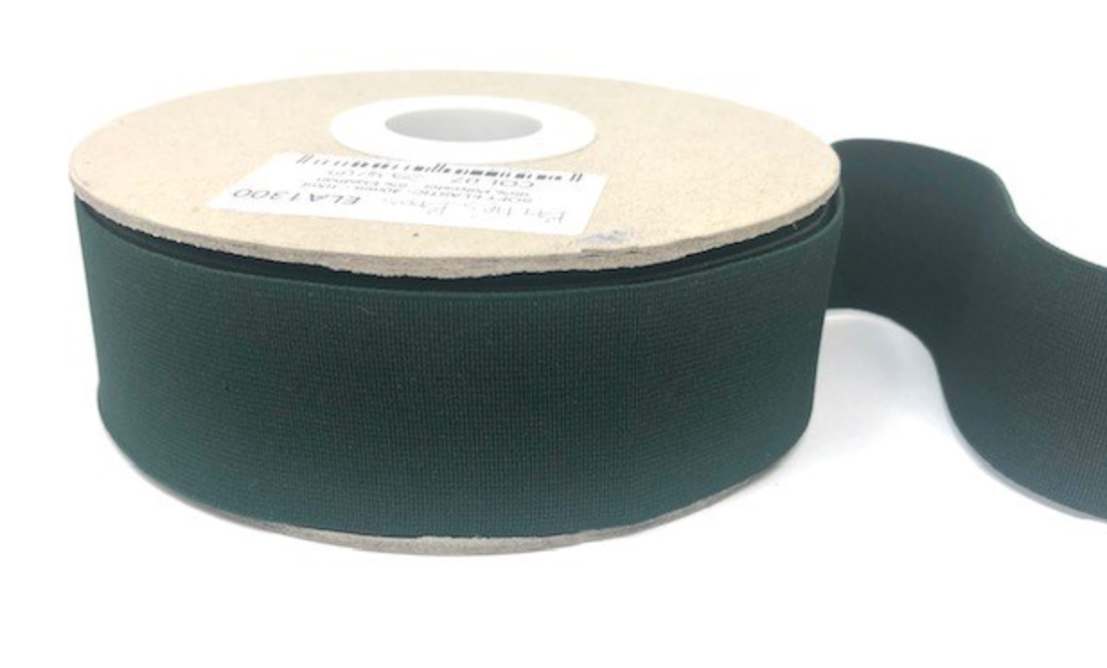 Soft Waistband Elastic, 40mm, Forest-Elastic-Flying Bobbins Haberdashery
