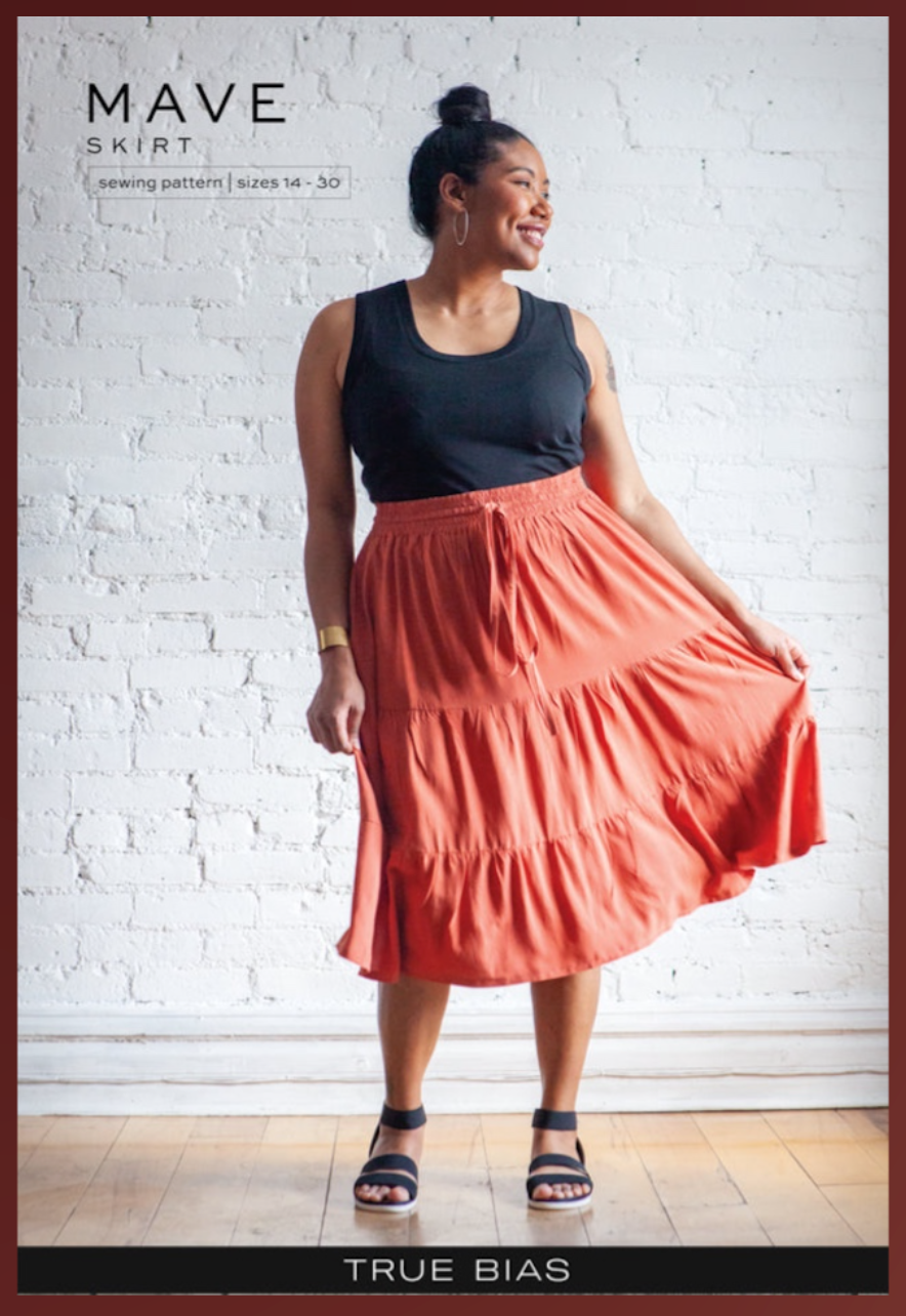 True Bias Mave Skirt, Size 14-30 Paper Pattern – Flying Bobbins