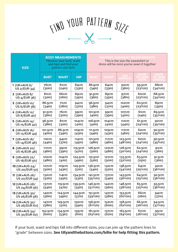 Tilly and the Buttons Billie - Printed Sewing Pattern-Patterns-Flying Bobbins Haberdashery