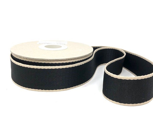 38mm Heavy Webbing - Black-Webbing-Flying Bobbins Haberdashery