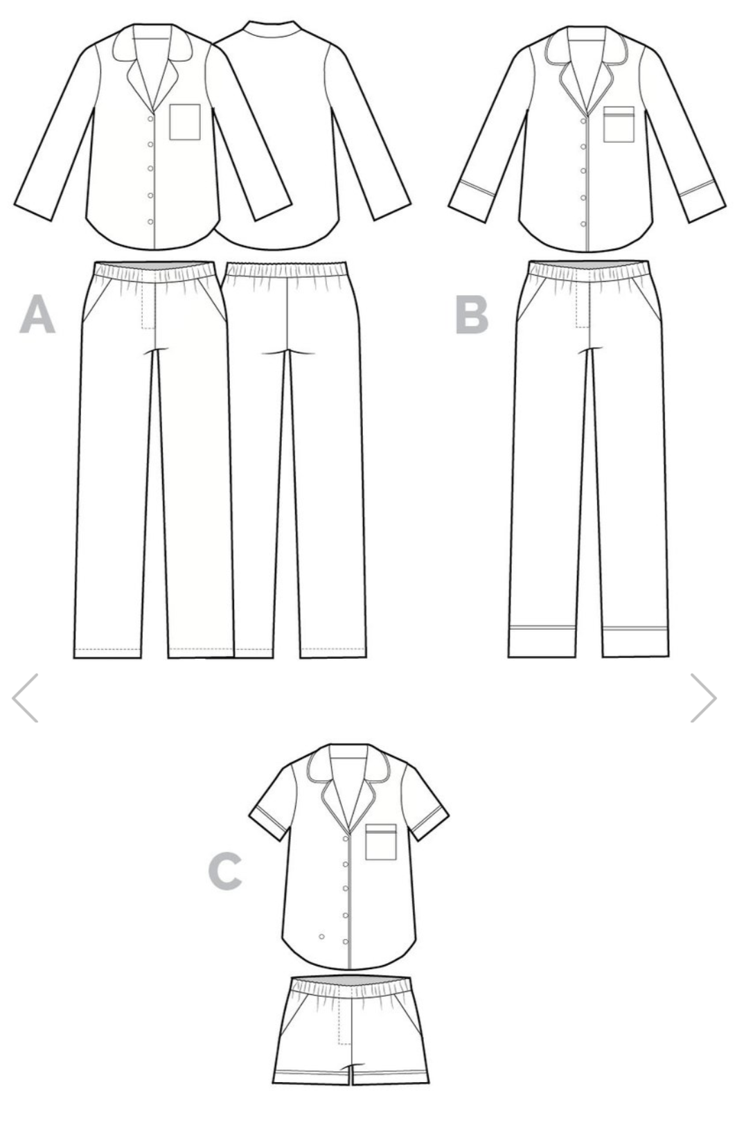 Carolyn Pyjamas Kit - Pin Spots in Lilac-Sewing Kit-Flying Bobbins Haberdashery