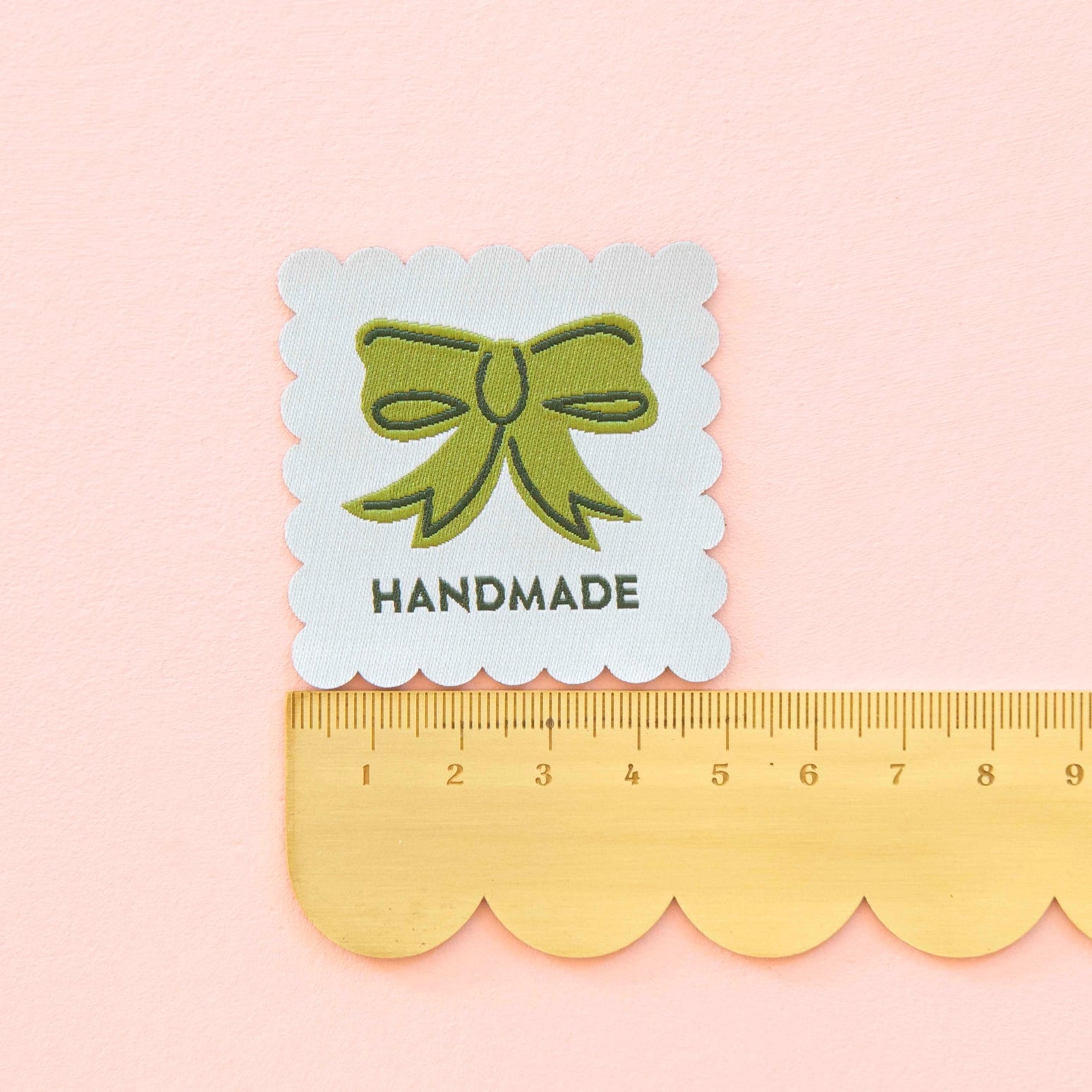Sarah Hearts Bows Multipack Large Woven Sewing Labels-Flying Bobbins Haberdashery