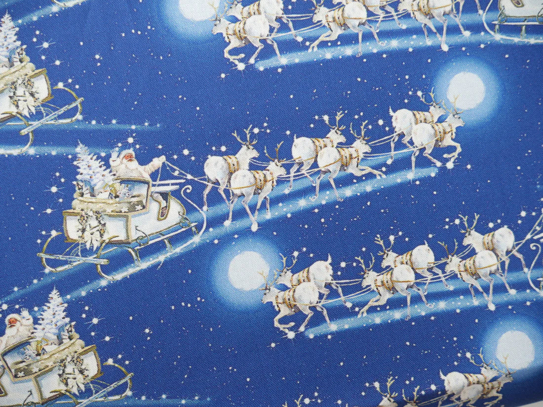 Gift Wrap Caddy Sewing Kit - Santa Sleigh-Sewing Kit-Flying Bobbins Haberdashery