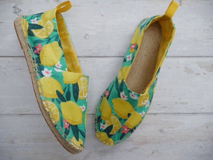 Espadrilles Kit - Lemons-Flying Bobbins Haberdashery