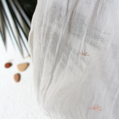 Atelier Brunette Sunset Cotton Gauze in Off-White-Cotton Fabric-Flying Bobbins Haberdashery