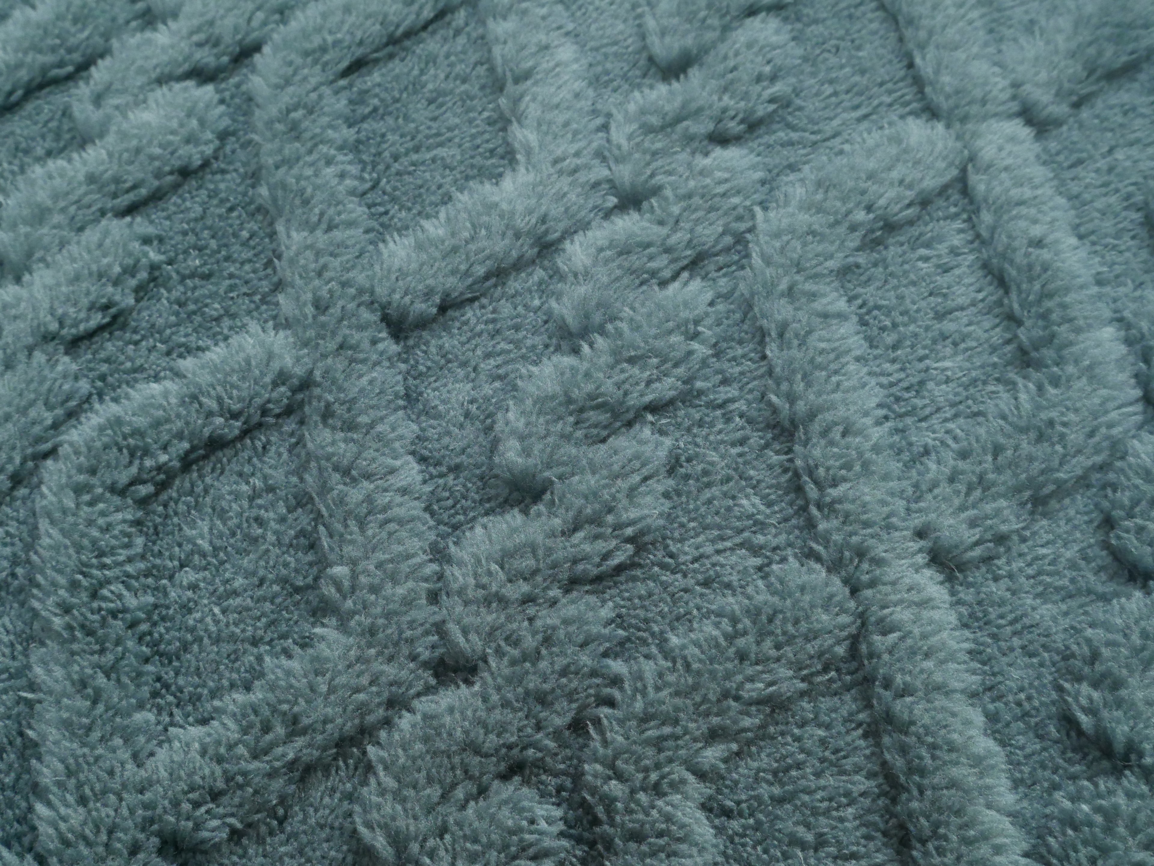 Double Fur Cable Fleece in Petrol, £10.50 p/m-Fleece-Flying Bobbins Haberdashery