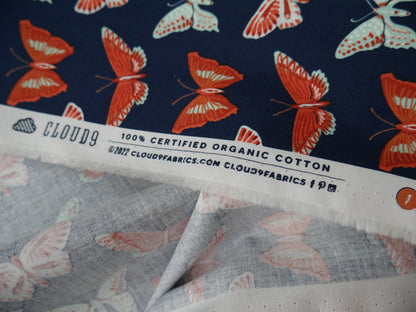 Flutter Printed Cotton by Juliana Tipton, £14.00 p/m-Cotton-Flying Bobbins Haberdashery
