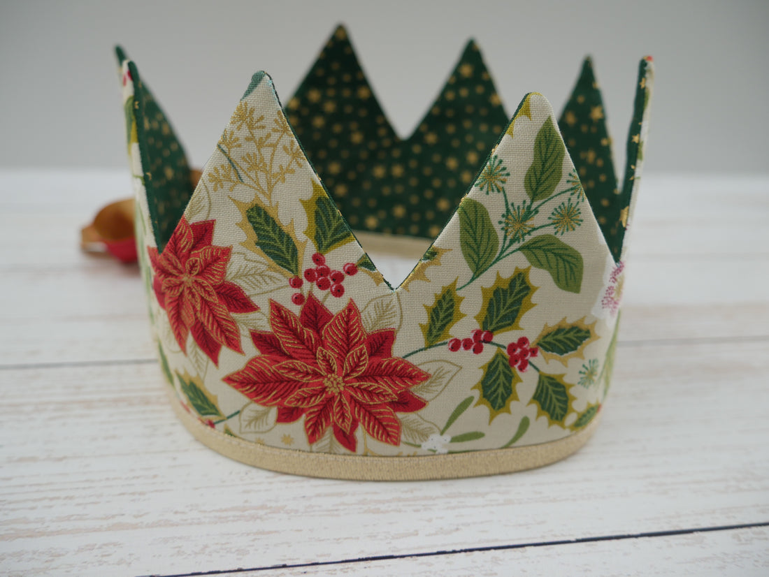 Festive Fabric Crown Kit - Yuletide Poinsettia-Sewing Kit-Flying Bobbins Haberdashery