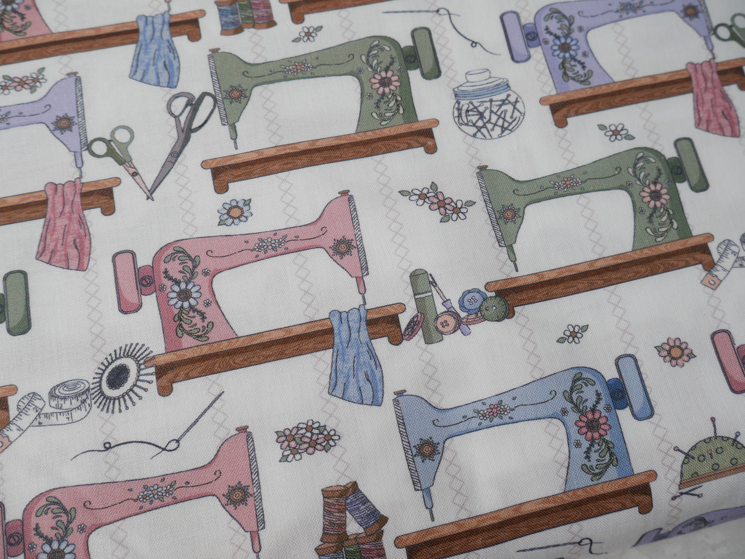 Seamstress Studio Sewing Table Cotton by The Craft Cotton Company, £8.00 p/m-Cotton-Flying Bobbins Haberdashery