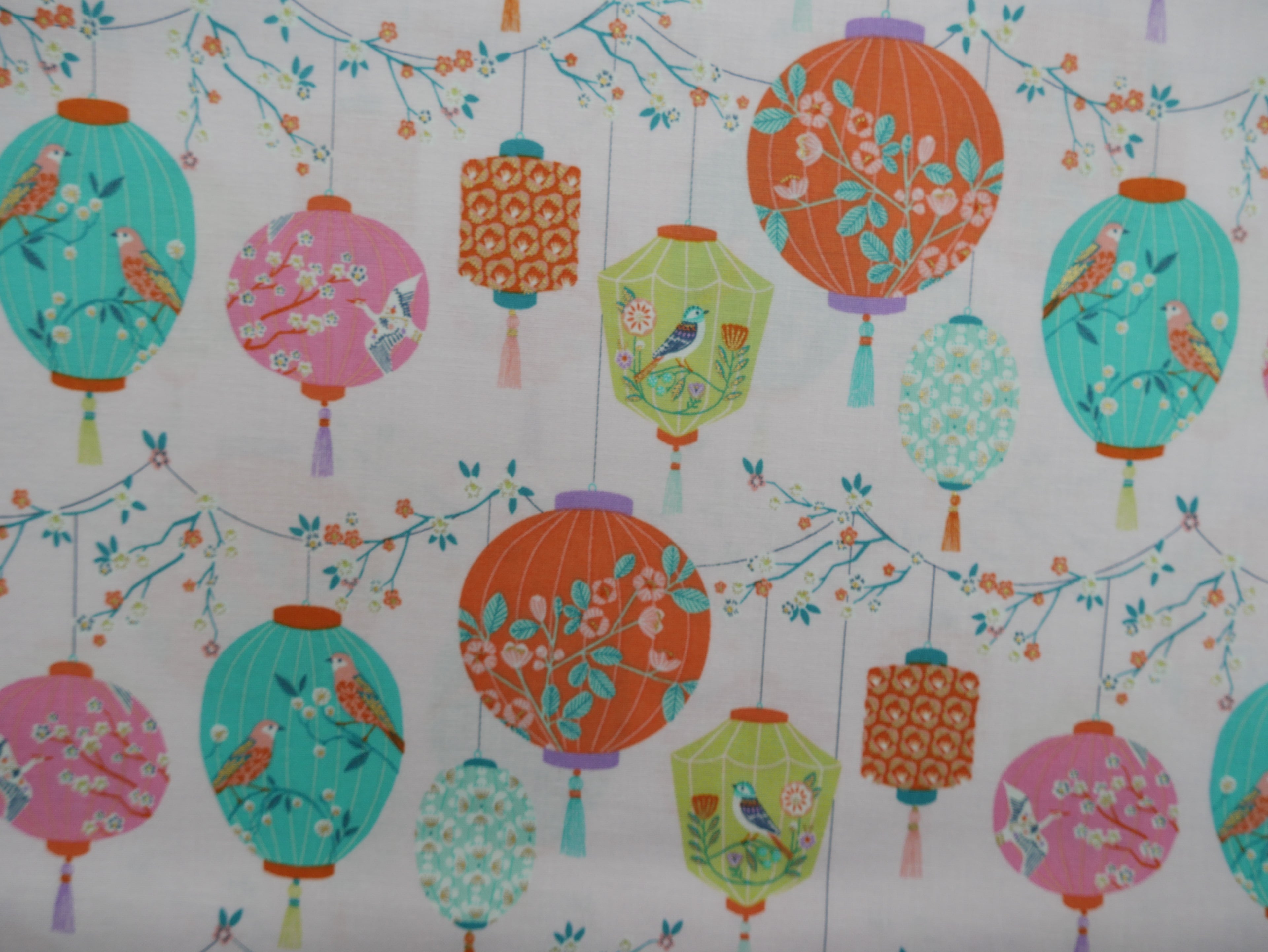 Blossom Days by Dashwood Studios, Lanterns in Pink, £14.20 pm-Cotton-Flying Bobbins Haberdashery