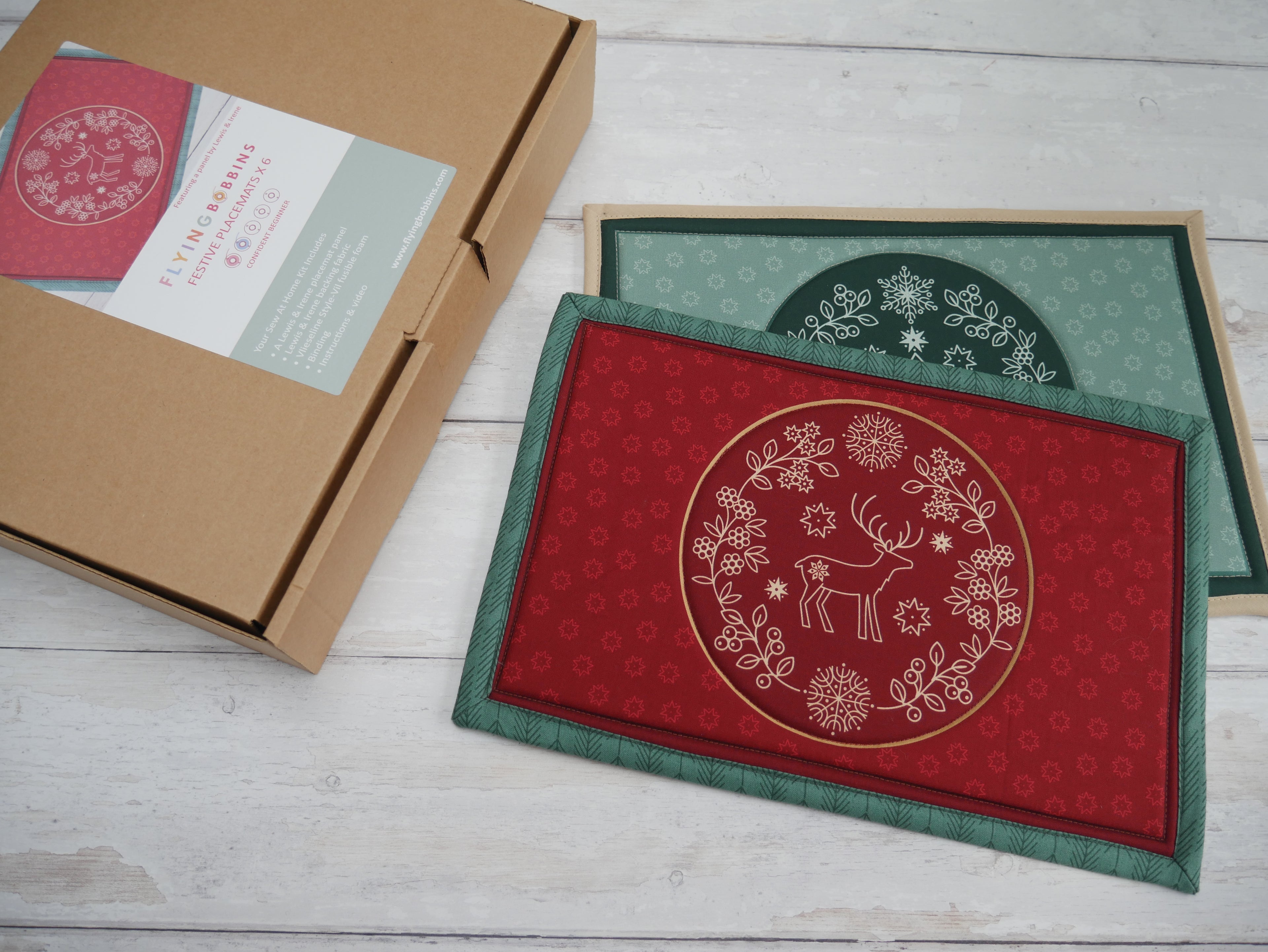 Festive Placemat Kit - Saariselka-Sewing Kit-Flying Bobbins Haberdashery