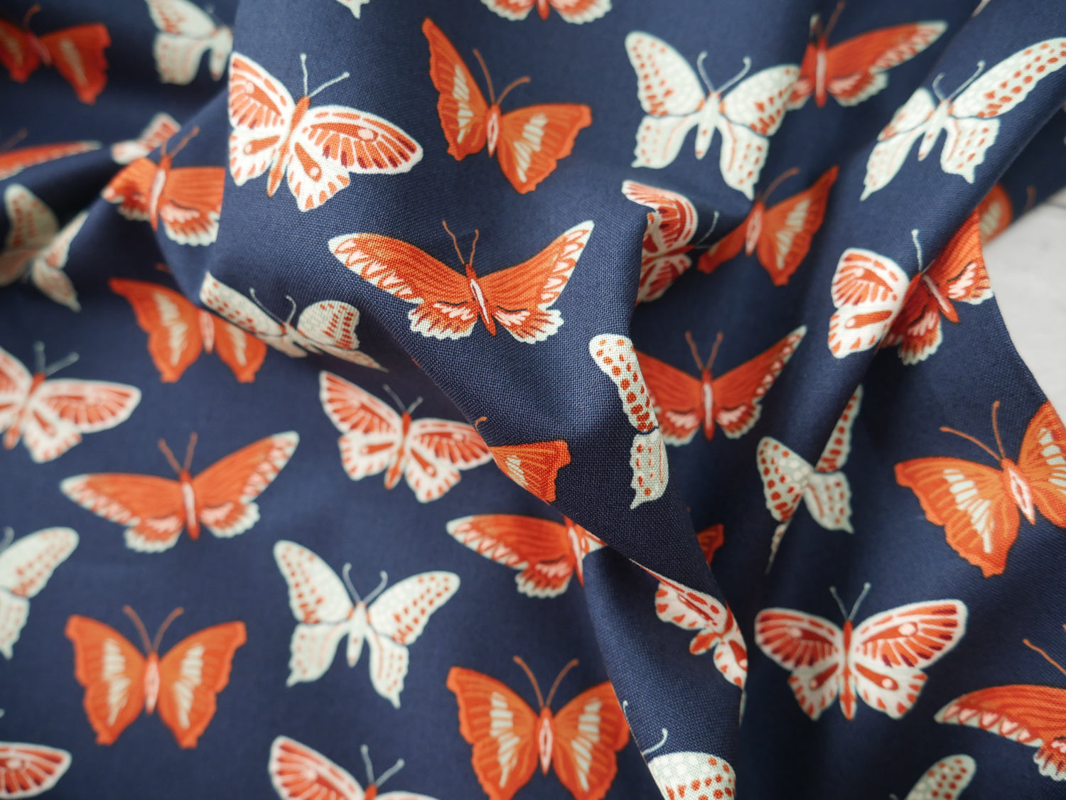 Flutter Printed Cotton by Juliana Tipton, £14.00 p/m-Cotton-Flying Bobbins Haberdashery