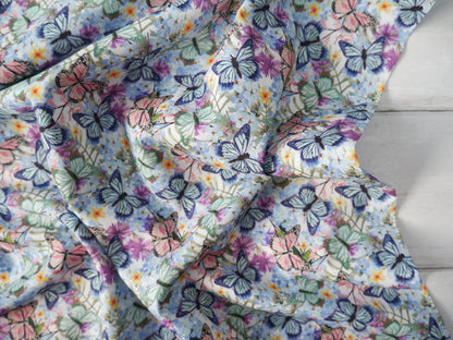 Butterfly Bouquet by 3 Wishes Printed Cotton, £15.00 p/m-Cotton-Flying Bobbins Haberdashery