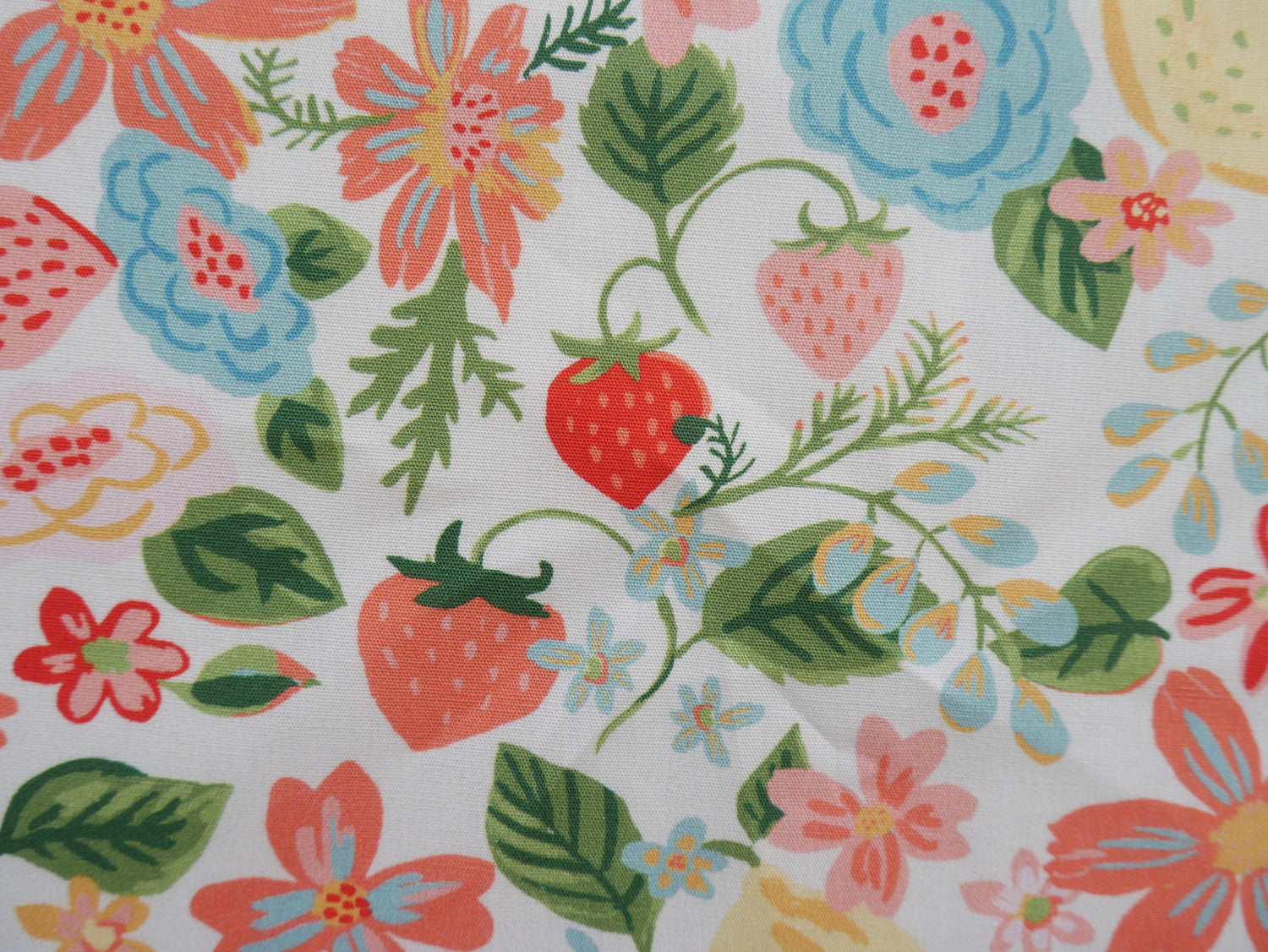 Fruits &amp; Flowers Printed Cotton, £12 p/m-Cotton-Flying Bobbins Haberdashery