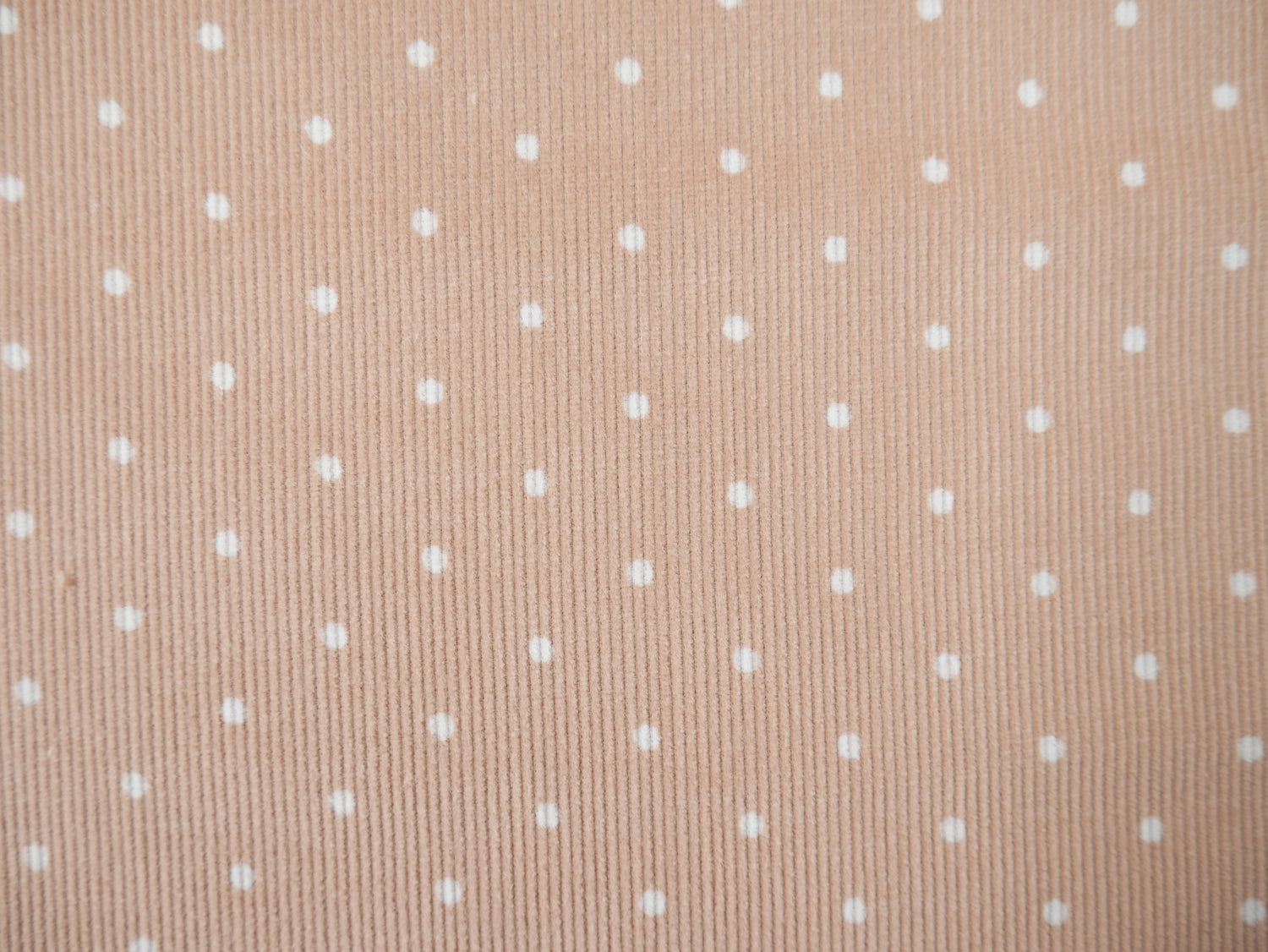 Polka Dot Fine Wale Corduroy Maple Fabric, £19.50 p/m-Corduroy-Flying Bobbins Haberdashery