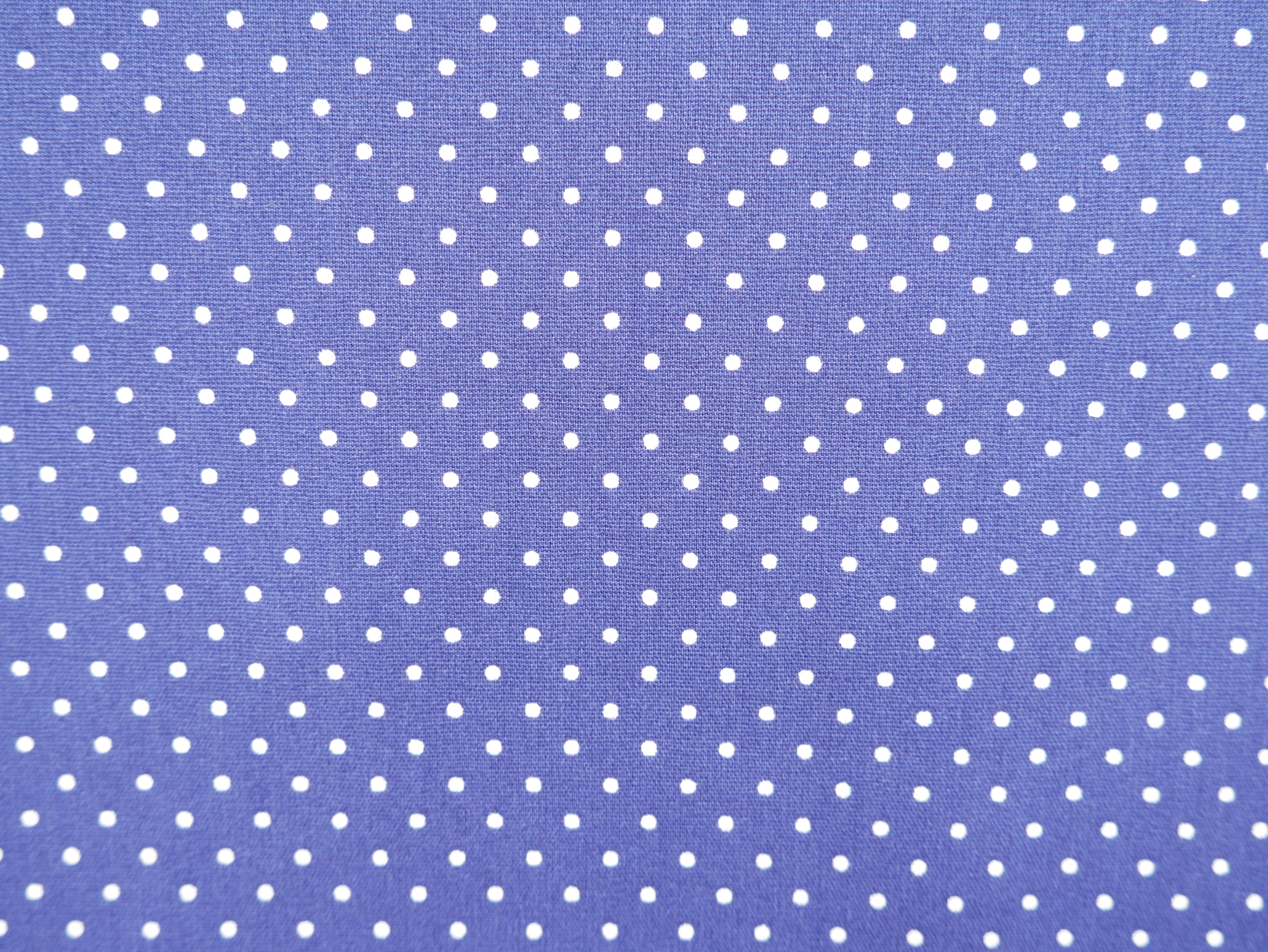 Pin-Spot Printed Cotton, Cobalt £8.50 p/m-Fabric-Flying Bobbins Haberdashery