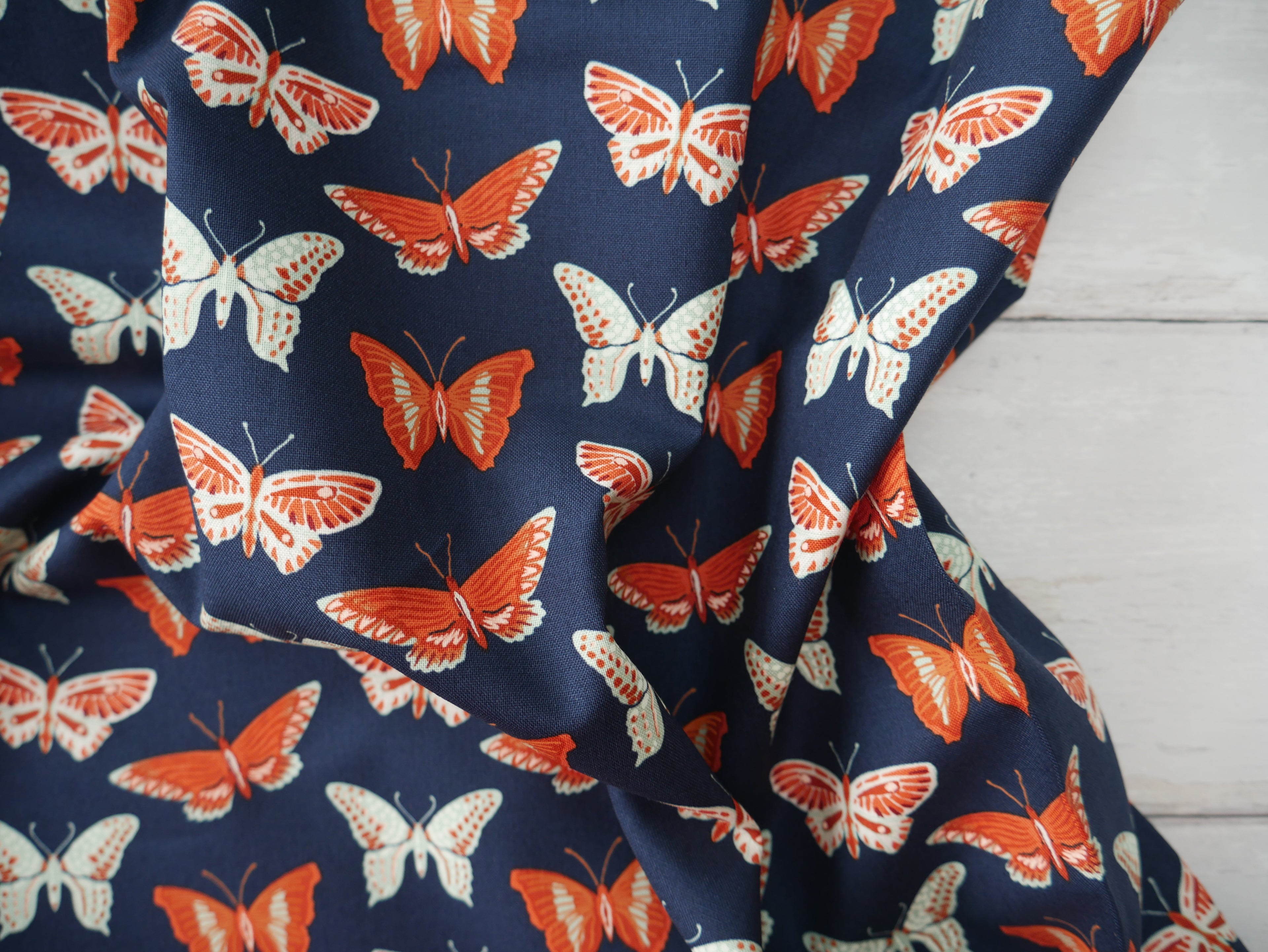 Flutter Printed Cotton by Juliana Tipton, £14.00 p/m-Cotton-Flying Bobbins Haberdashery