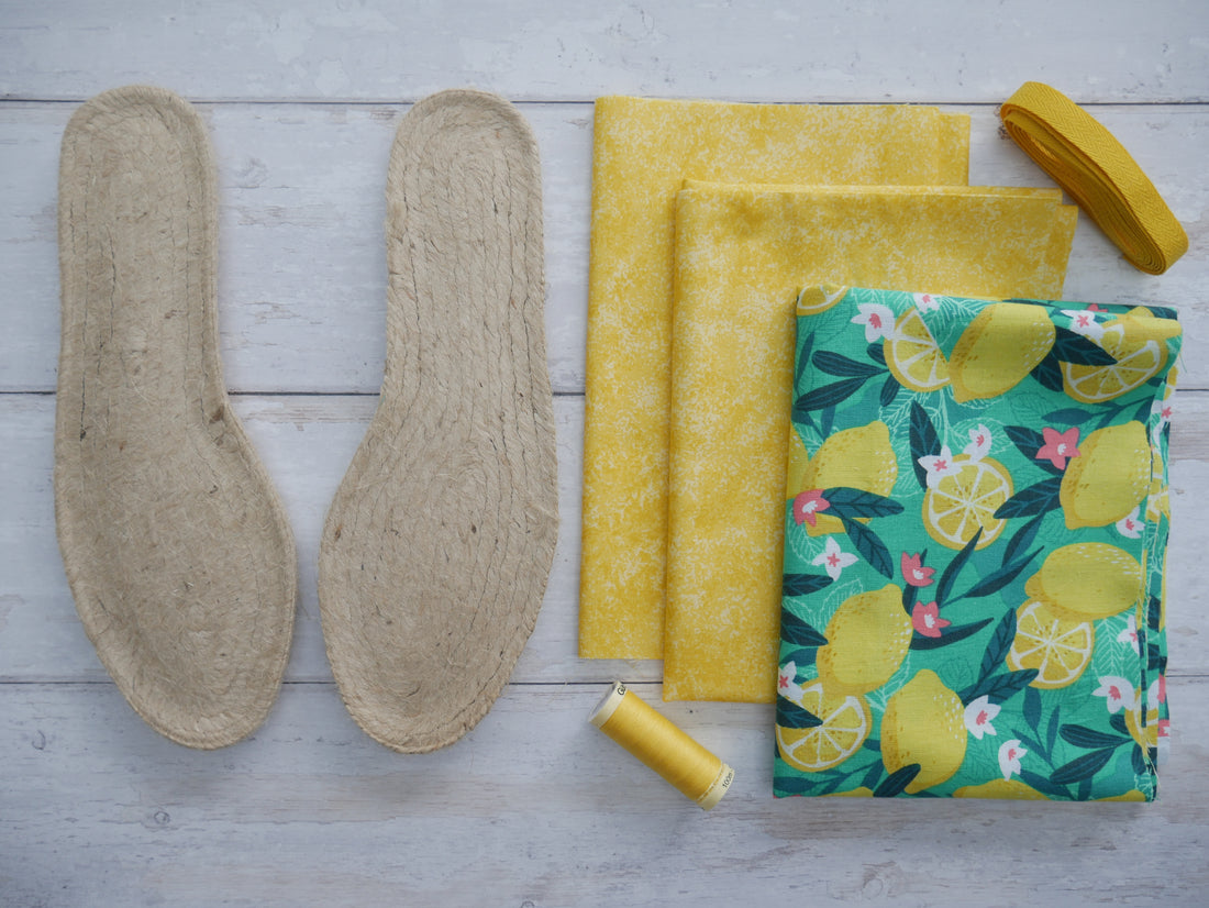 Espadrilles Kit - Lemons-Flying Bobbins Haberdashery