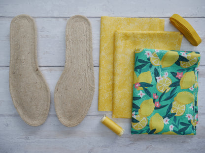 Espadrilles Kit - Lemons-Flying Bobbins Haberdashery