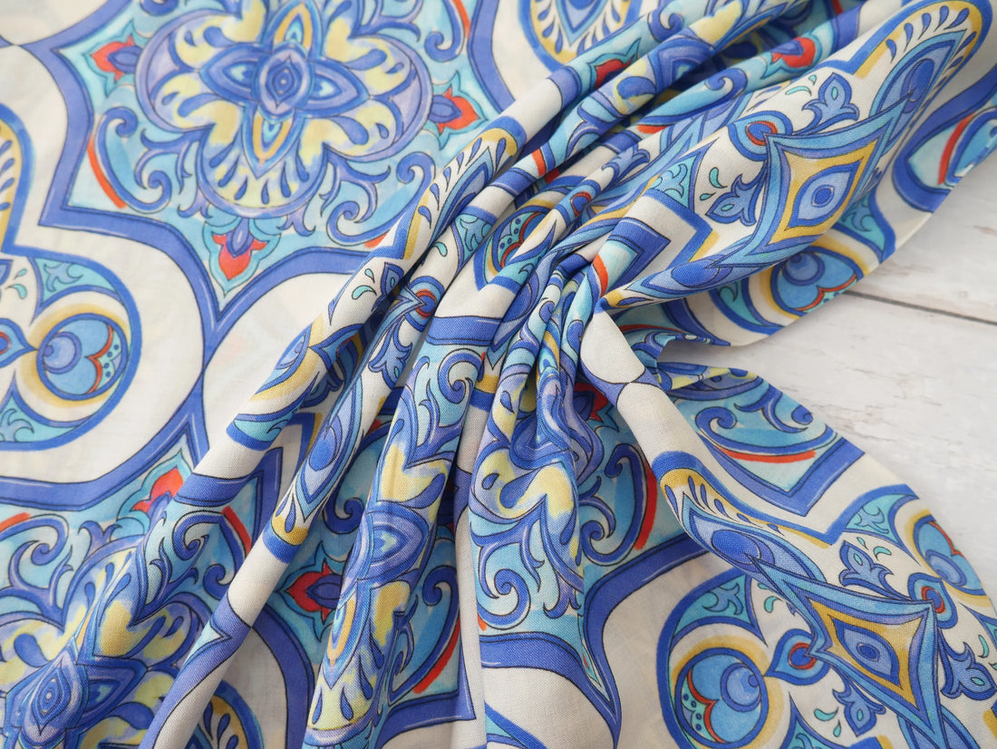Summer Cover-Up Kit - Greek Plaza Viscose Lawn-Sewing Kit-Flying Bobbins Haberdashery