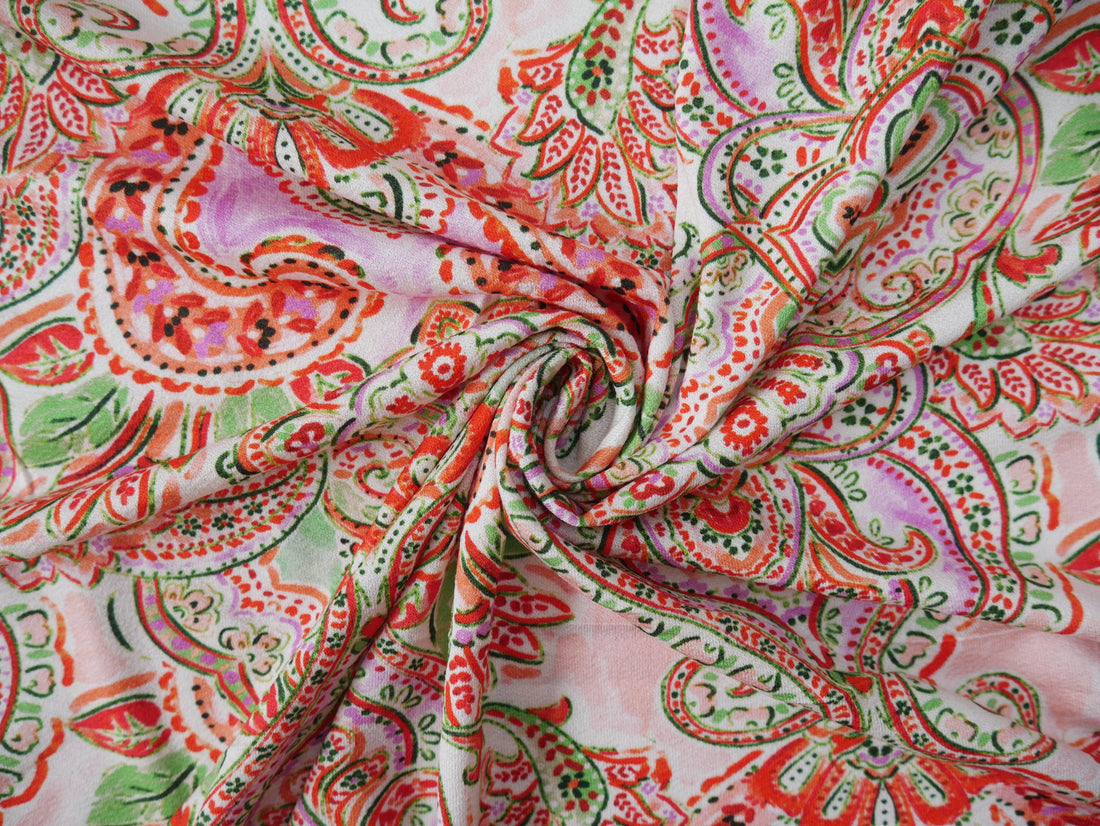 DVF Deluxe Dress Kit - Paisley Jersey in Watermelon-Sewing Kit-Flying Bobbins Haberdashery