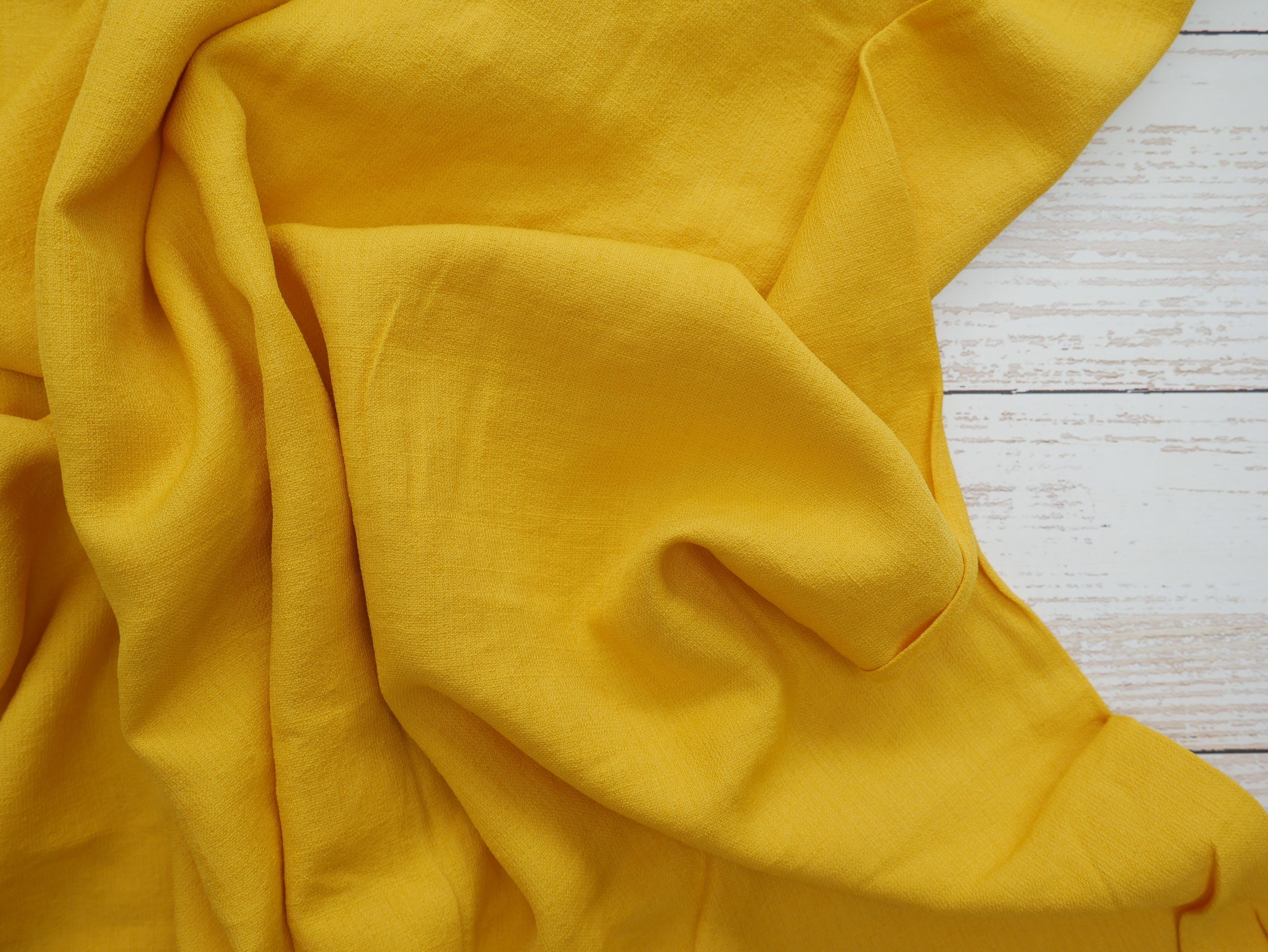 Slub Rayon in Lemon £10.00 p/m-Viscose-Flying Bobbins Haberdashery