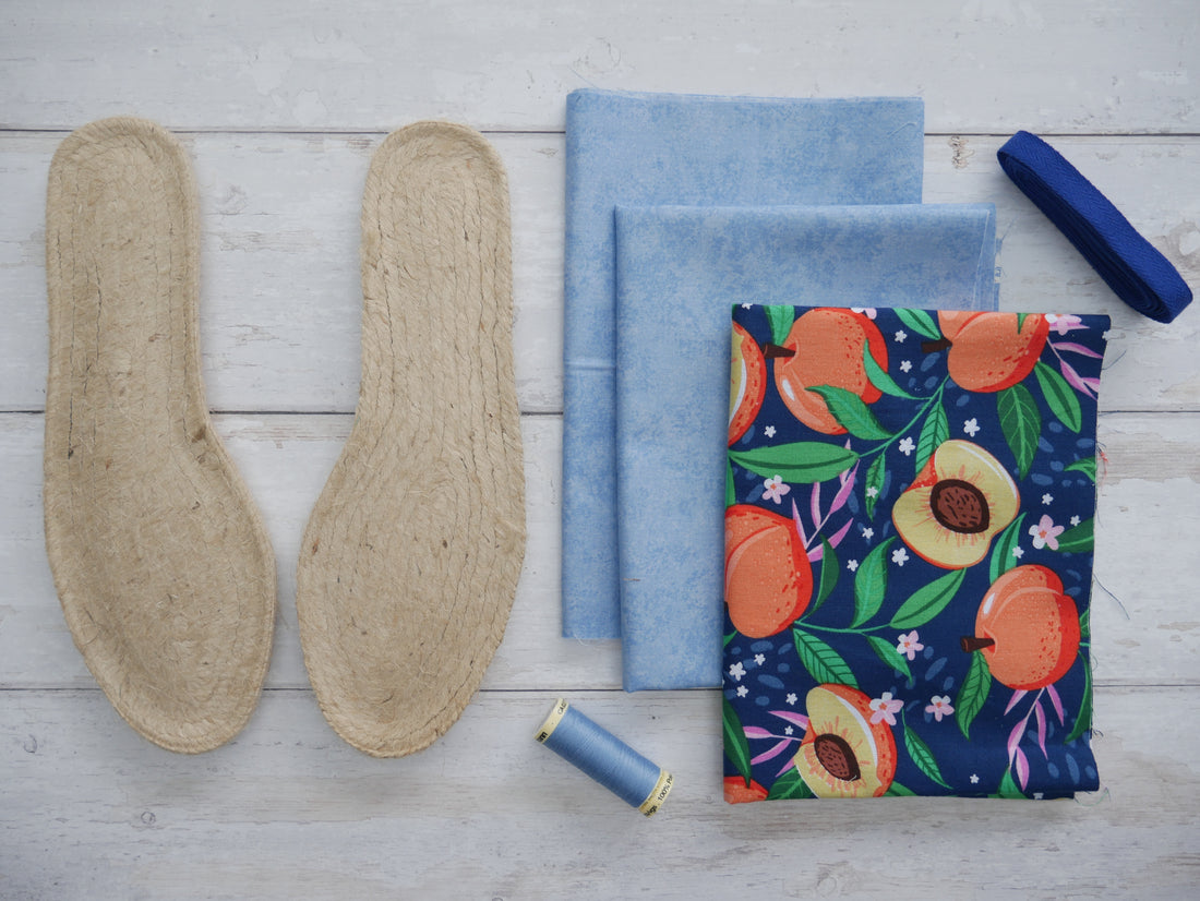 Espadrilles Kit - Peaches-Flying Bobbins Haberdashery