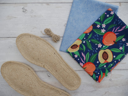 Espadrilles Kit - Peaches-Flying Bobbins Haberdashery