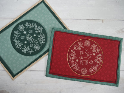 Festive Placemat Kit - Saariselka-Sewing Kit-Flying Bobbins Haberdashery