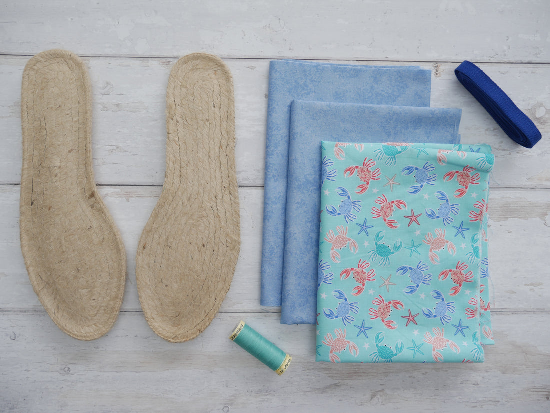 Espadrilles Kit - Crabs-Flying Bobbins Haberdashery