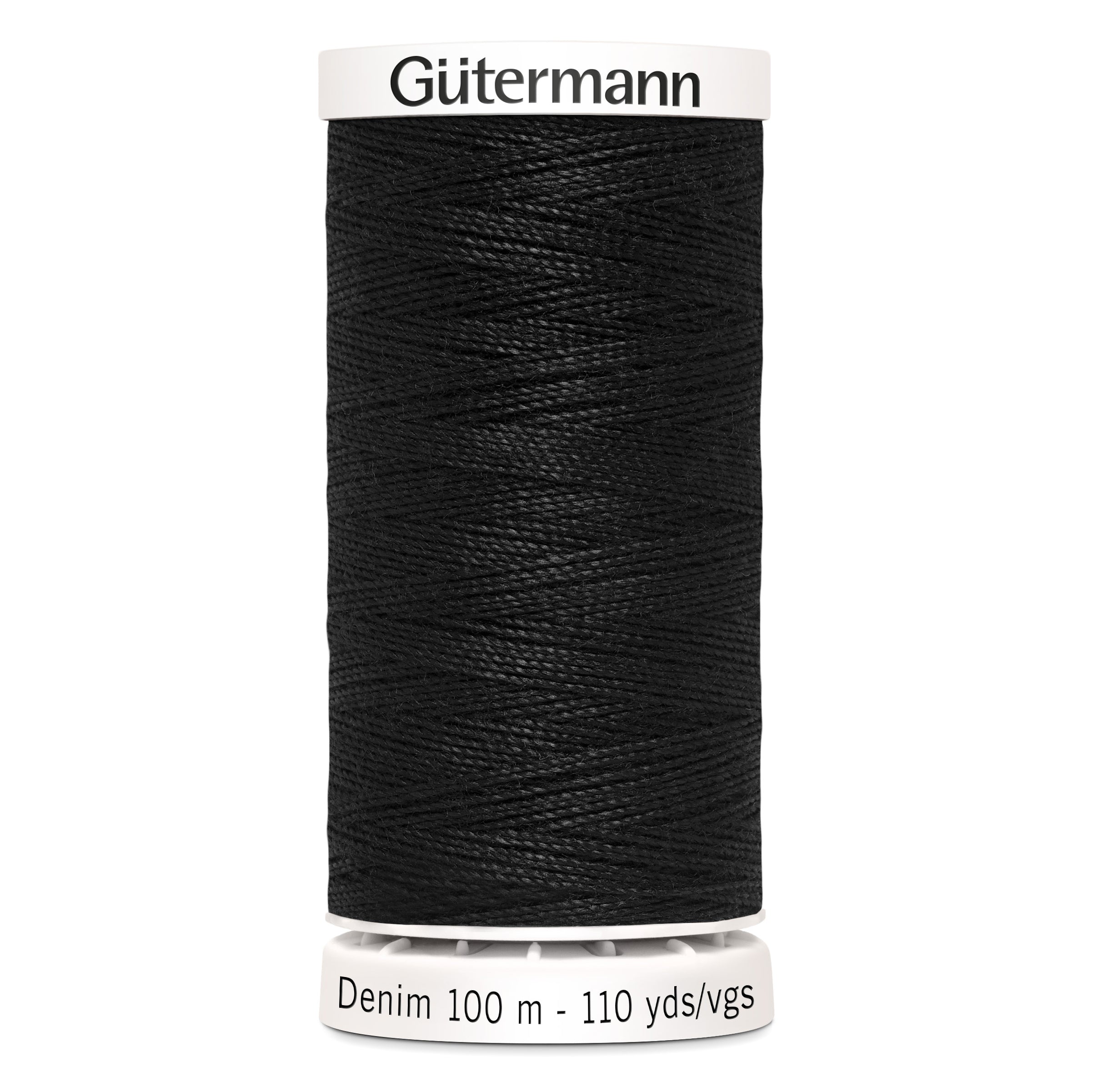 Gutermann Denim Thread, 100m, Black-Thread-Flying Bobbins Haberdashery
